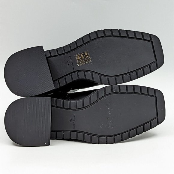 Tory Burch Women Expedition Black Leather Square Toe Dressy Ankle Boots size 6.5 - Picture 3 of 12